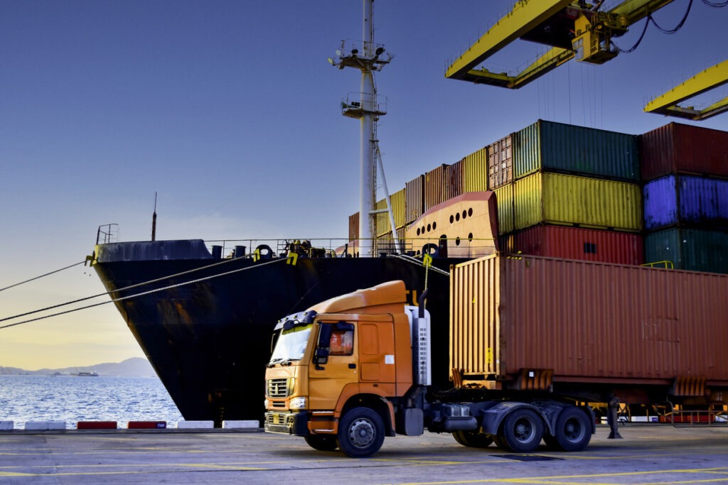 Logistics companies transporting containers